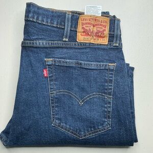 Levis 514 Jeans Mens 38x30 Blue Straight Stretch Denim Medium Wash Preloved